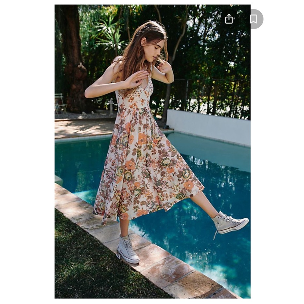 NWT Free People floral midi dress